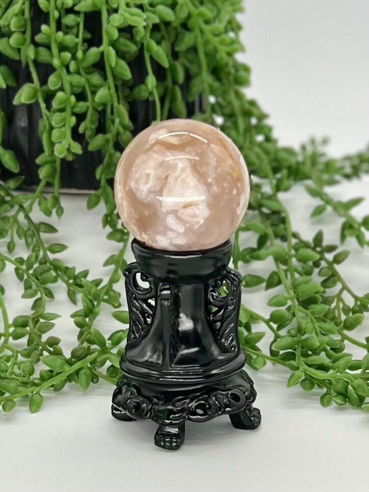 Cherry Flower Agate Sphere