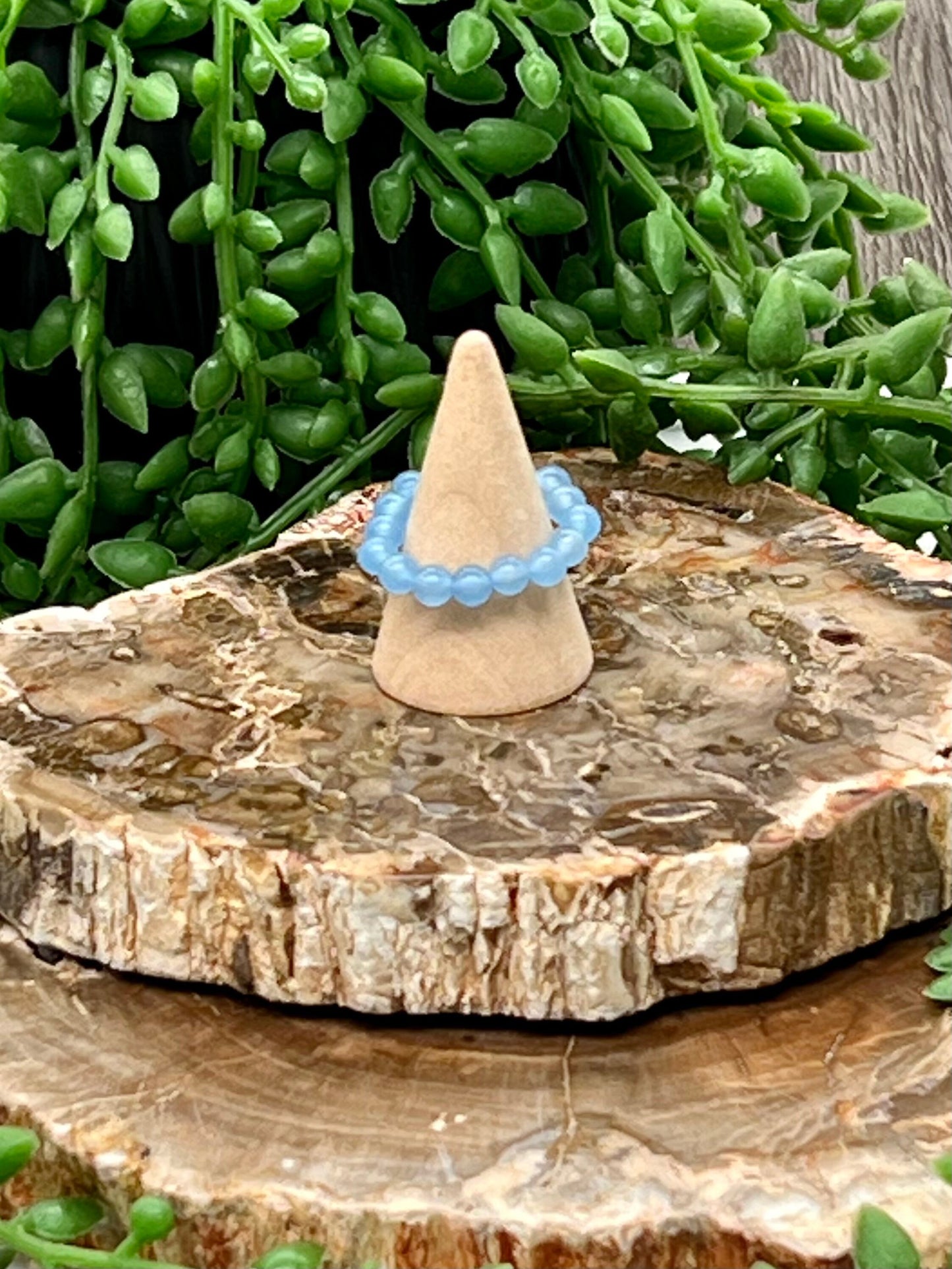 Aquamarine Bead Ring