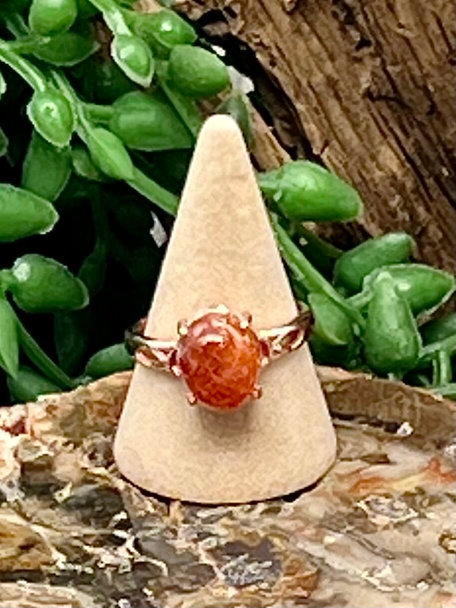 Sunstone Rose Gold Plated Ring