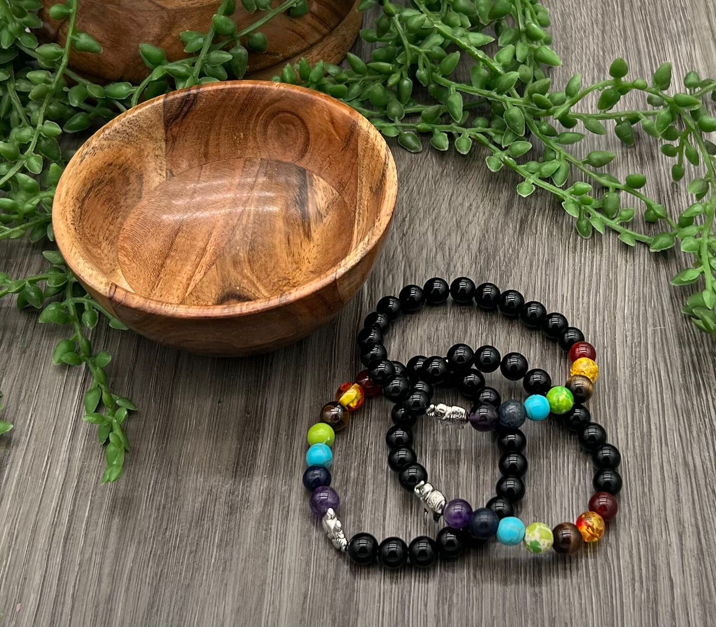 Black Obsidian Chakra Bracelet