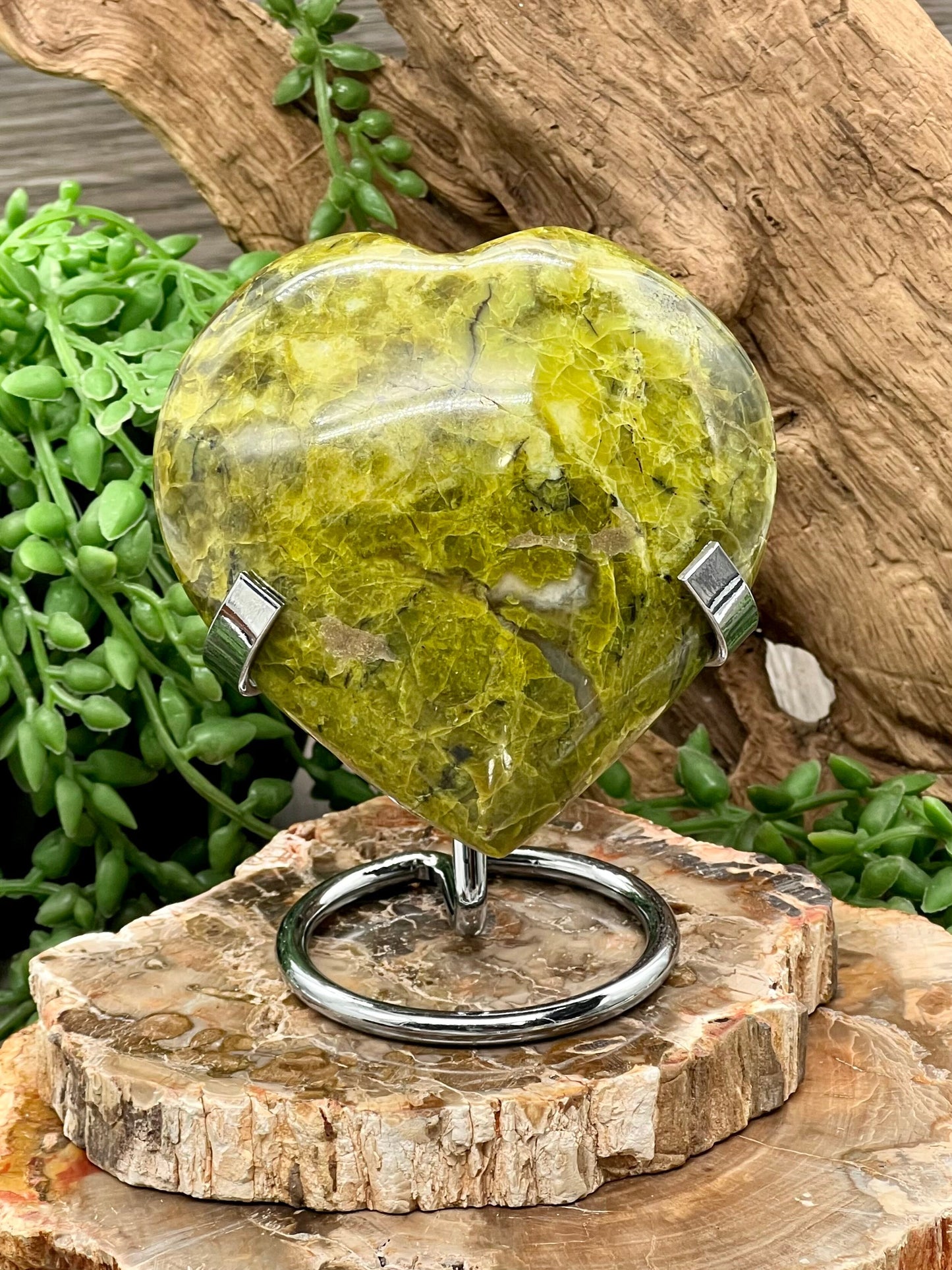 Green Opal Heart