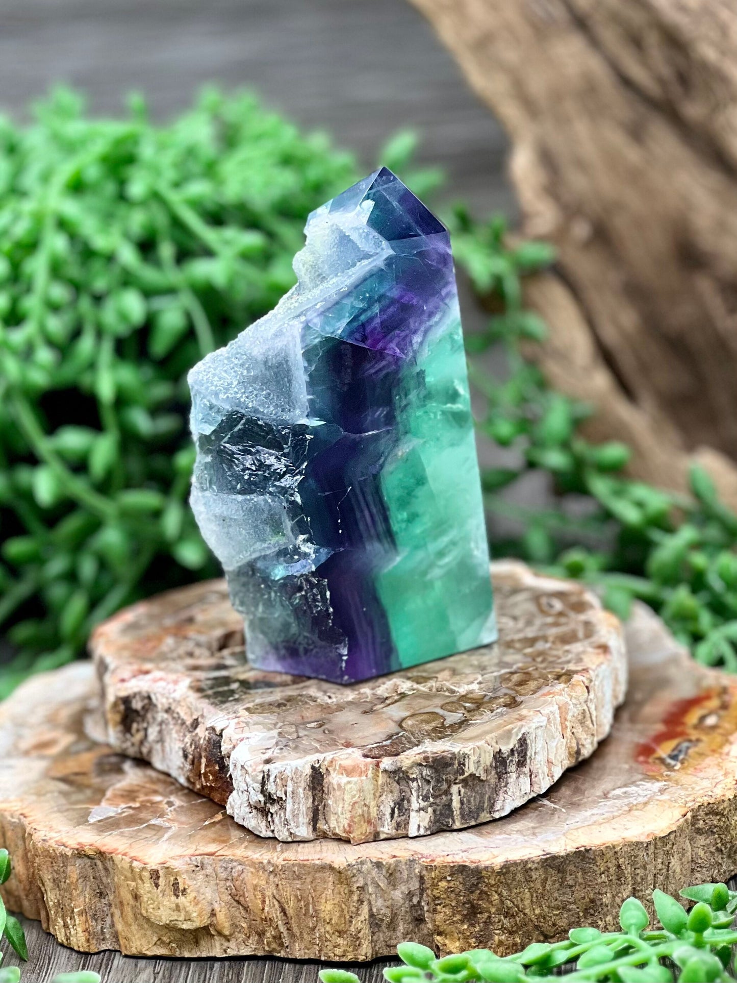 Sugar Rainbow Fluorite Freeform