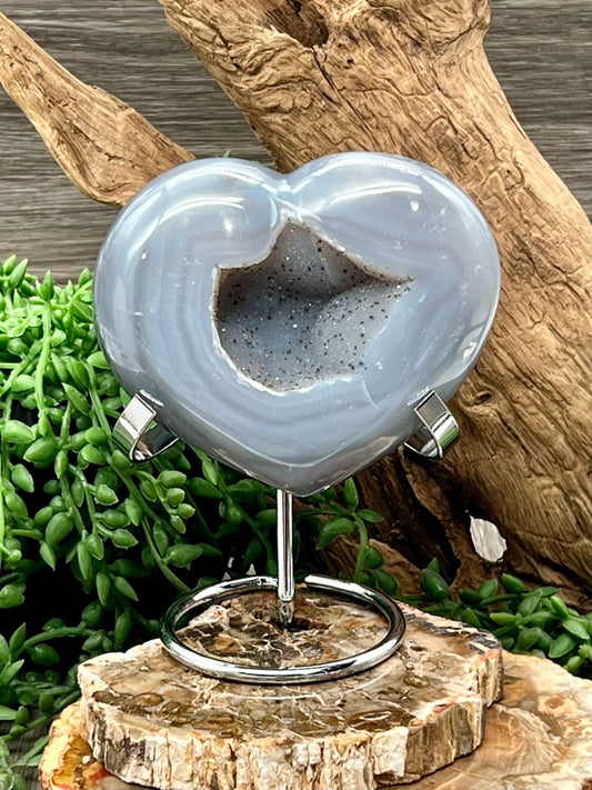 Druzy Agate Heart