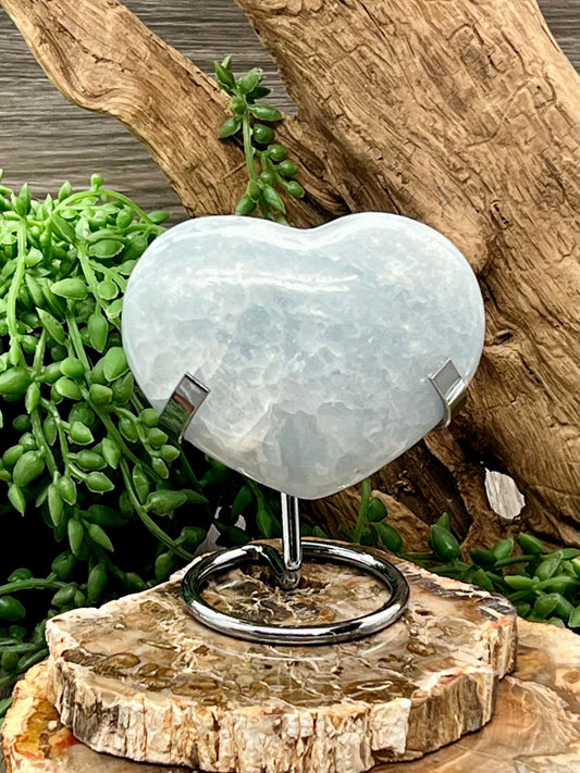 Blue Celestite Heart