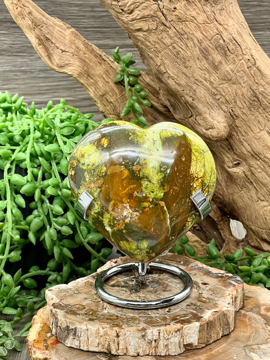 Green Opal Heart