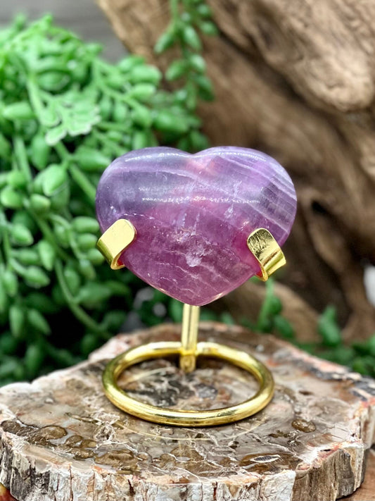 Purple Fluorite Heart