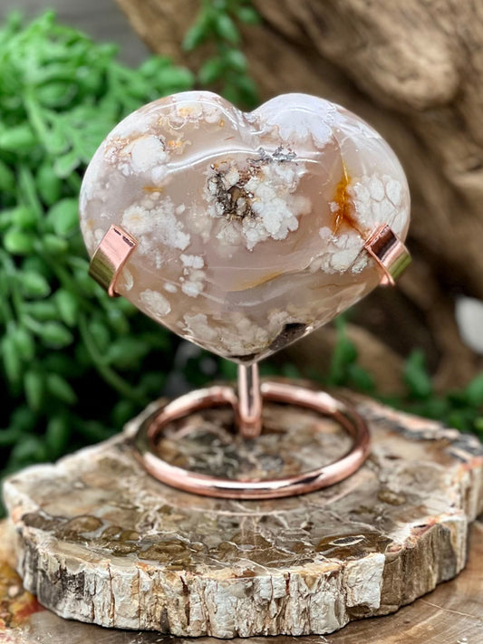 Flower Agate Heart