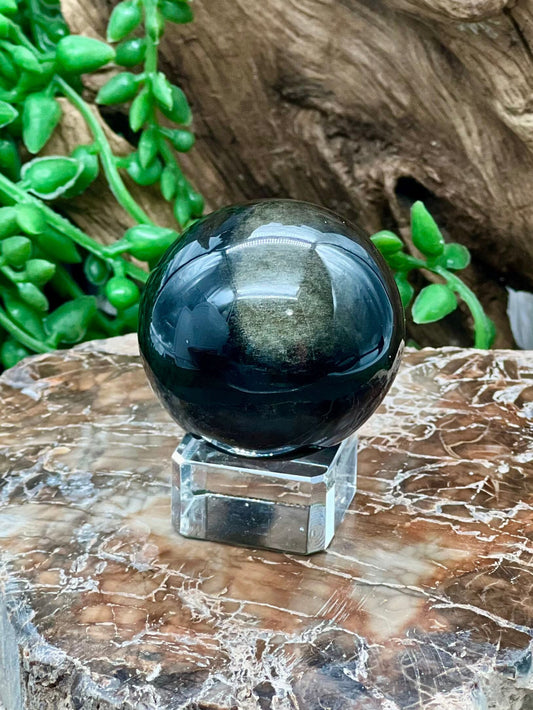 Golden Obsidian Sphere