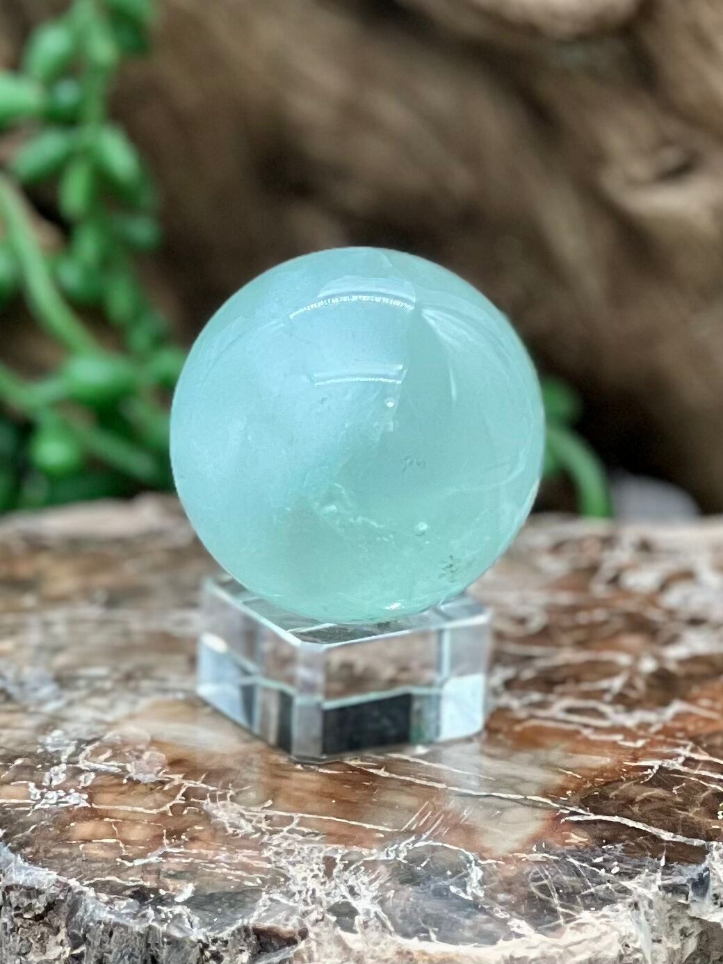 Green Fluorite Sphere