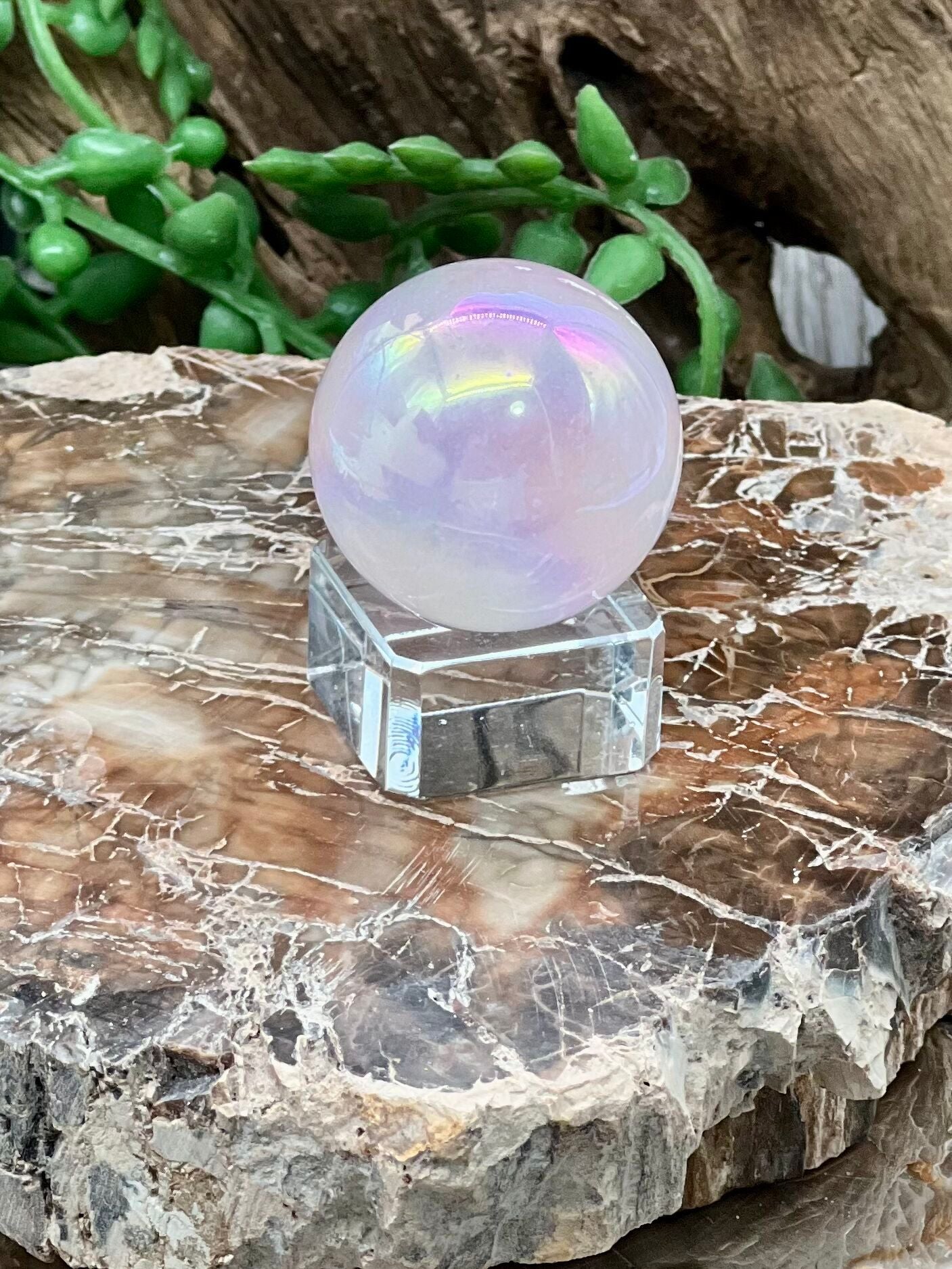 Aura Rose Quartz Sphere