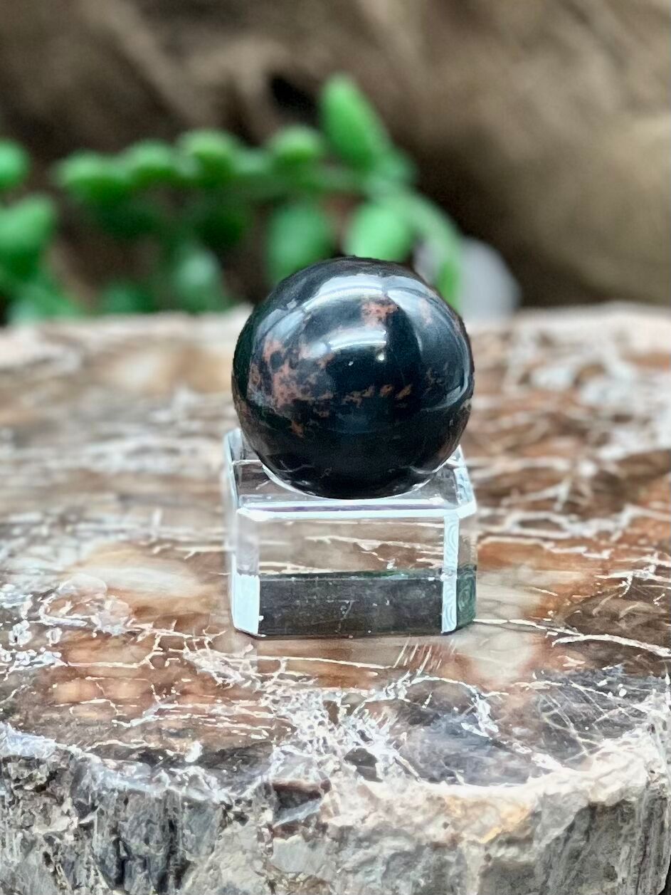 Red Obsidian Sphere – Otto Creek Rock and Gem