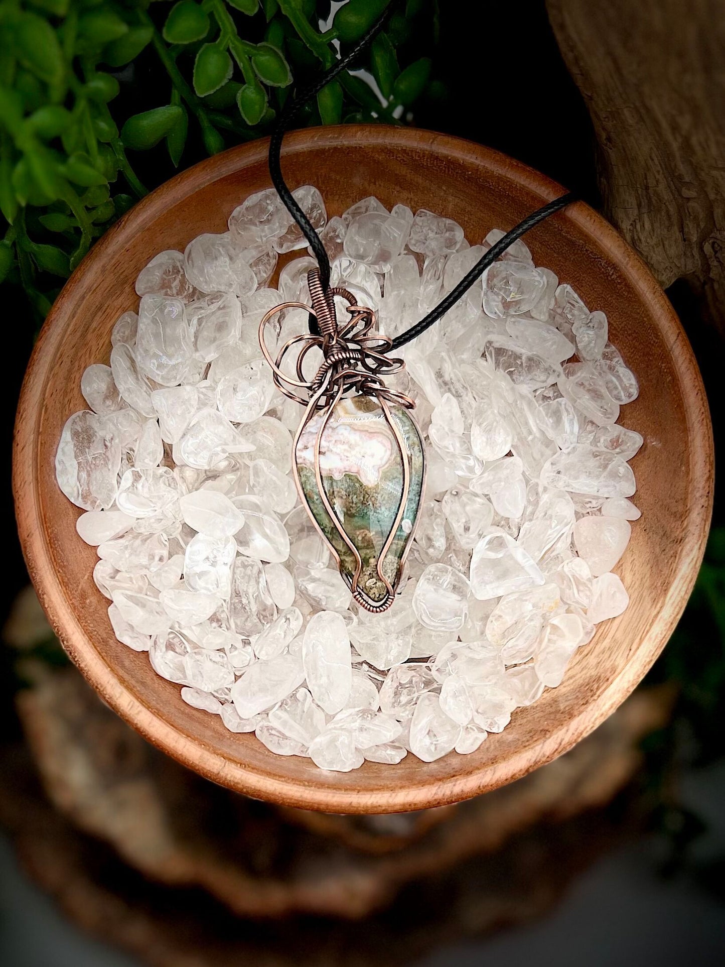 Ocean Jasper Wire Wrapped Pendant