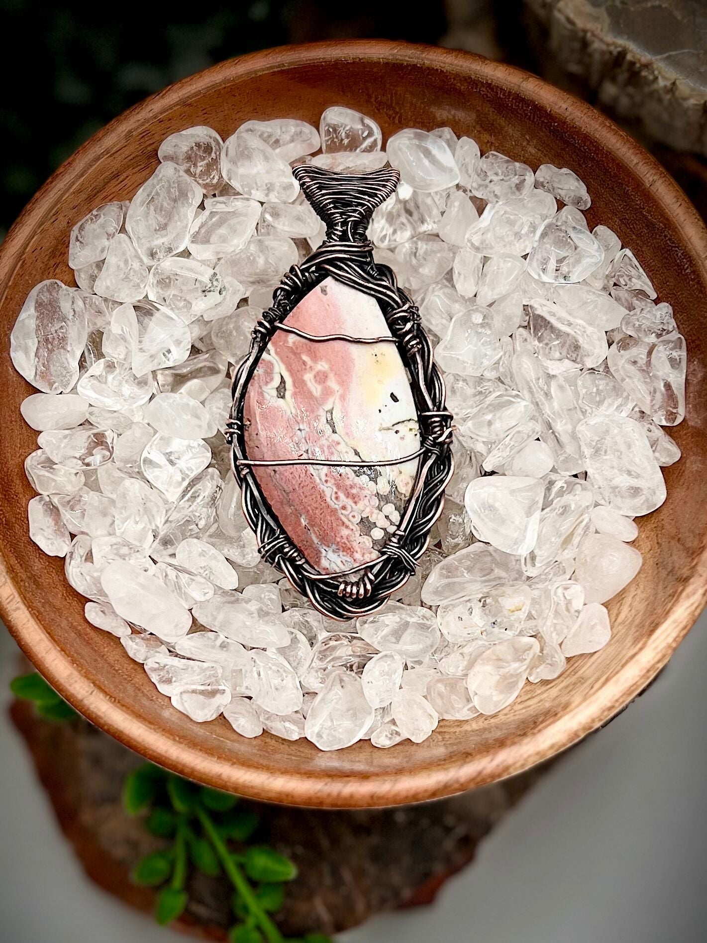 8th Vein Ocean Jasper Wire Wrapped Pendant