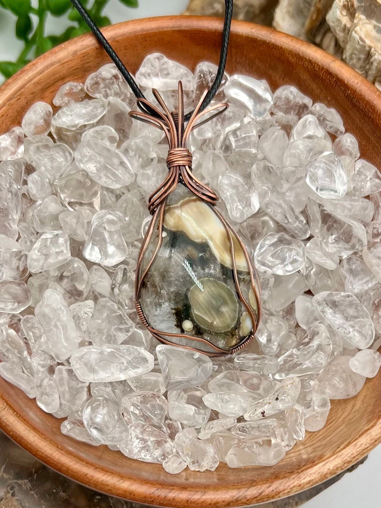 Ocean Jasper Wire Wrapped Pendant