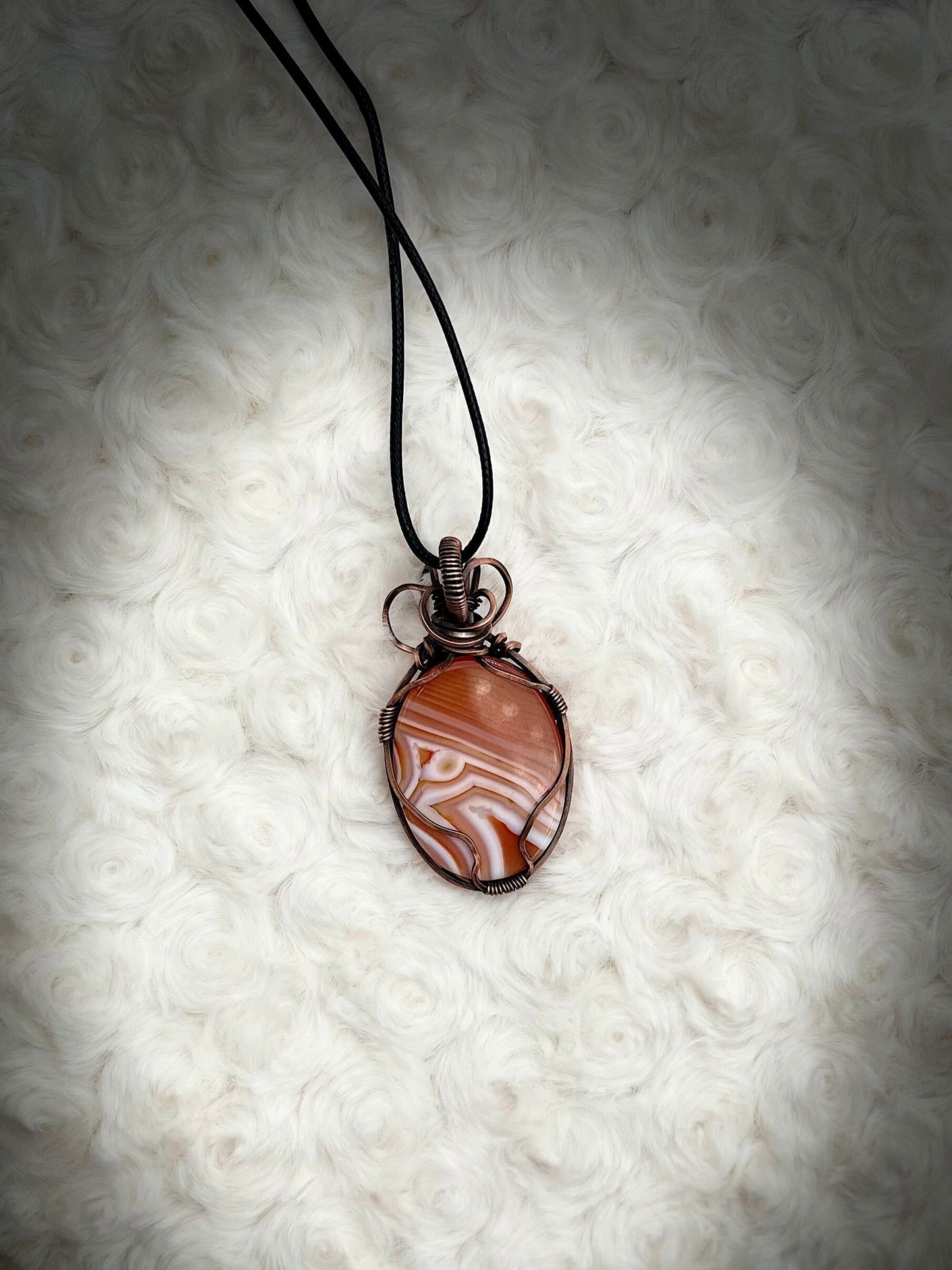 Carnelian Pendant in Antique Copper