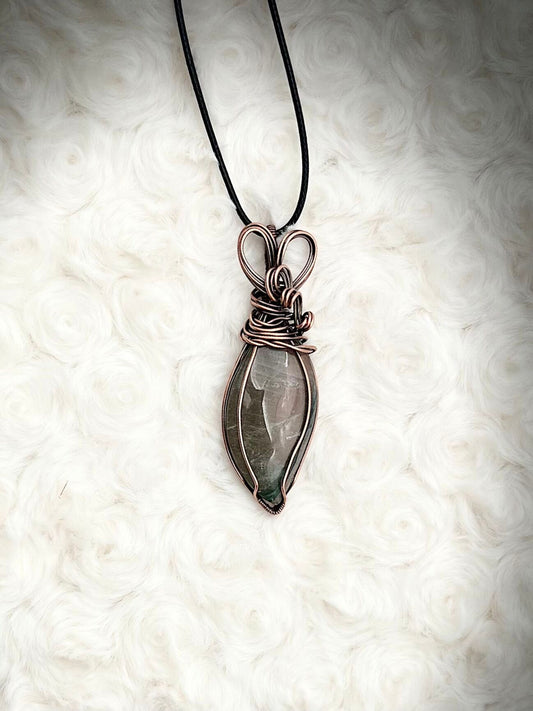 Labradorite Pendant in Antique Copper