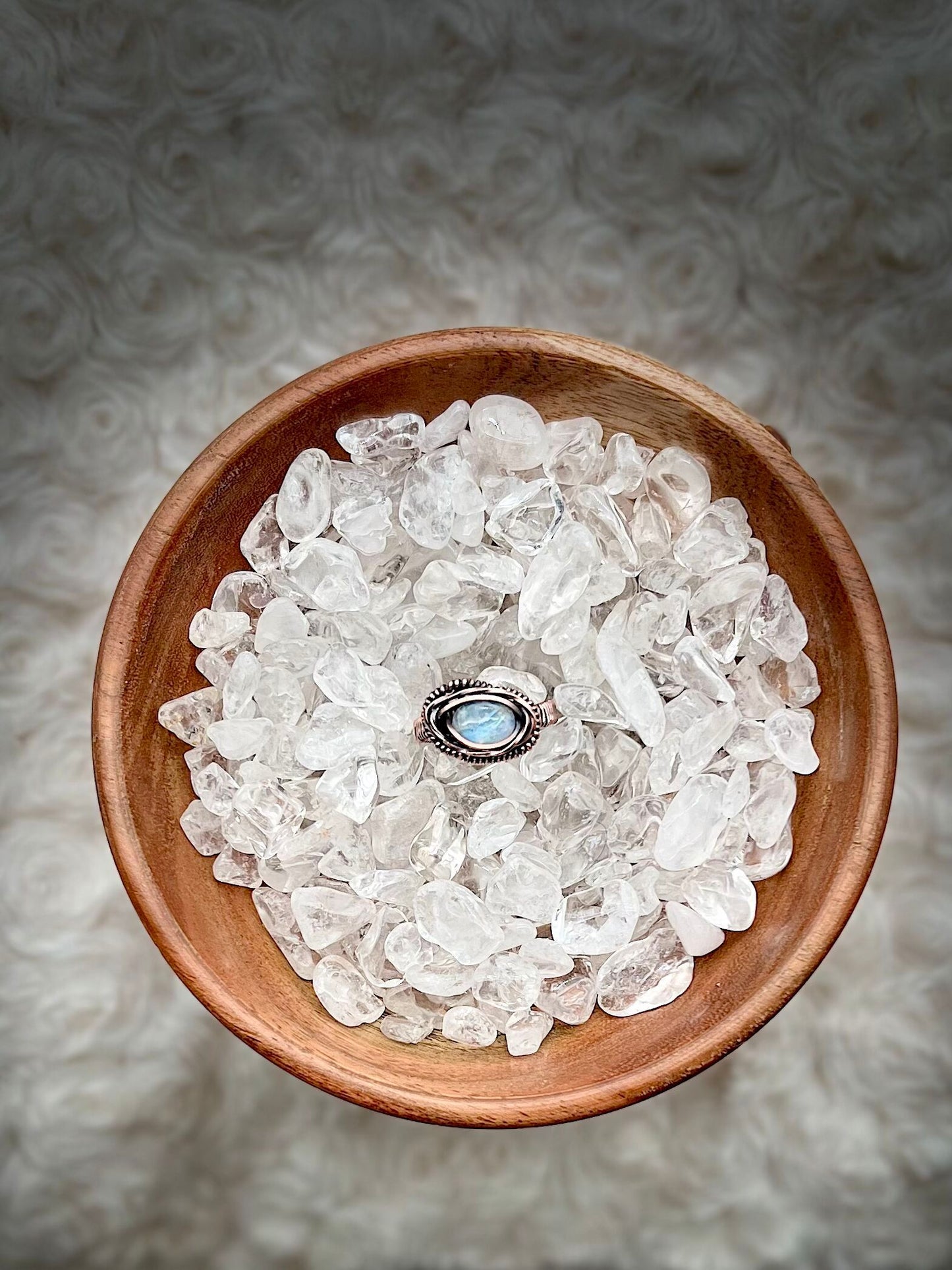 Moonstone in Antique Copper Ring