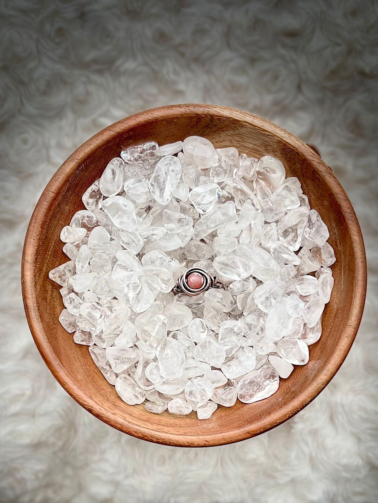 Yan Yuan Agate in Antique Copper Ring