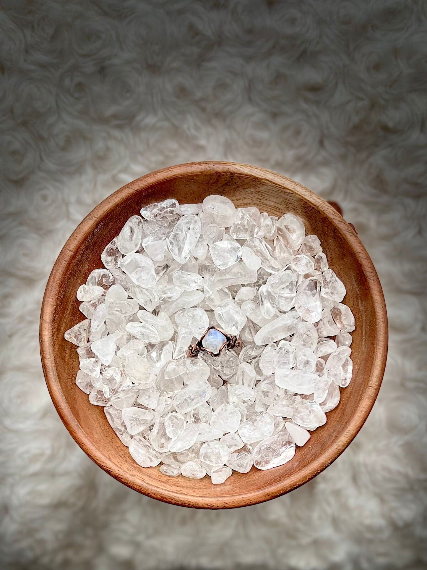 Moonstone in Antique Copper Ring