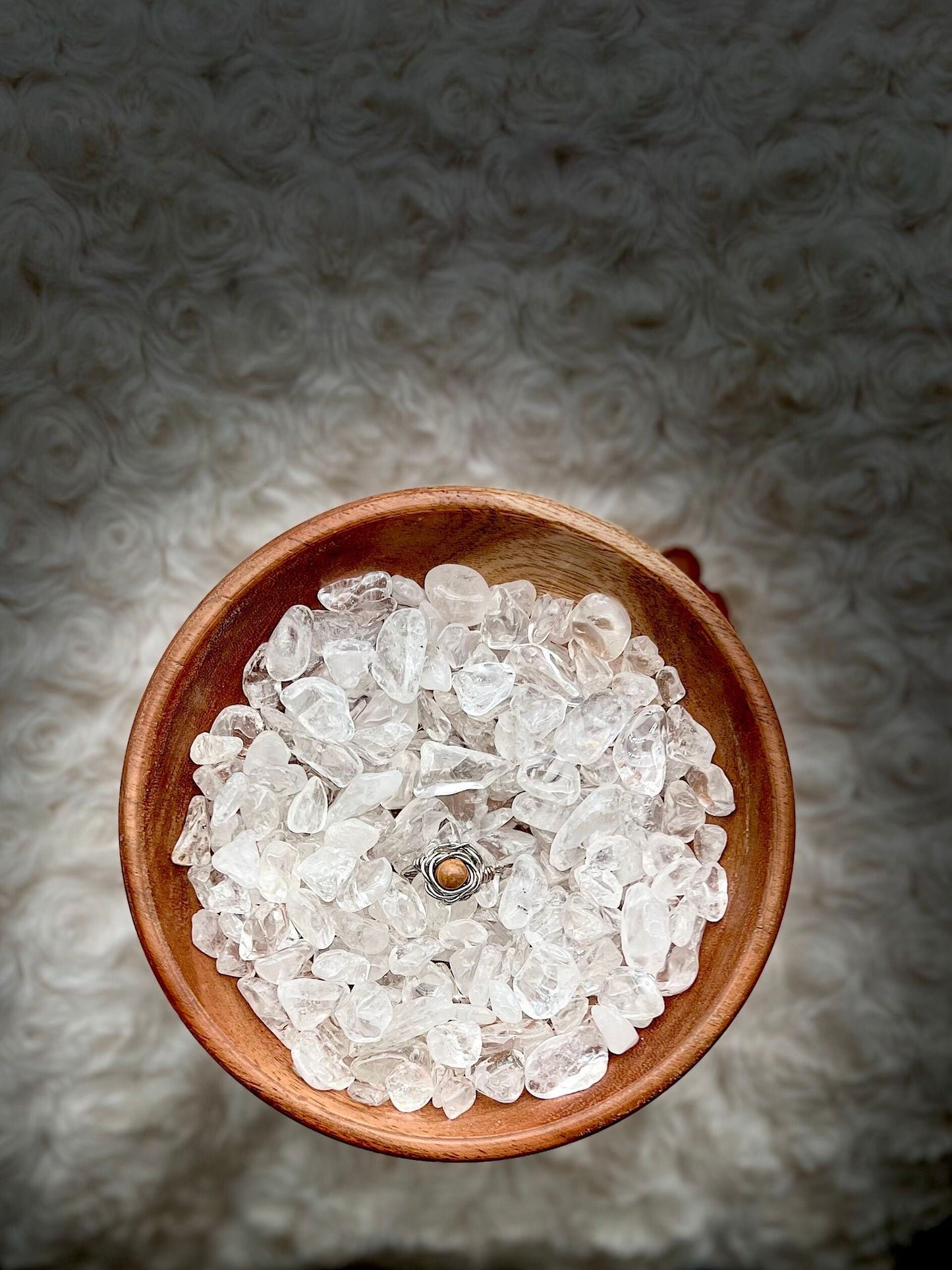 Alashan Agate in Silver Colored Copper Ring