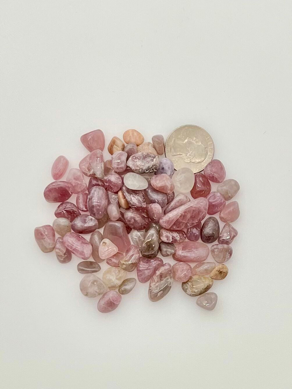 Lavendar Rose Quartz Tumbles-Small Bag