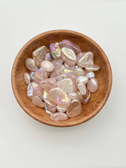 Aura Rose Quartz Tumble-Small