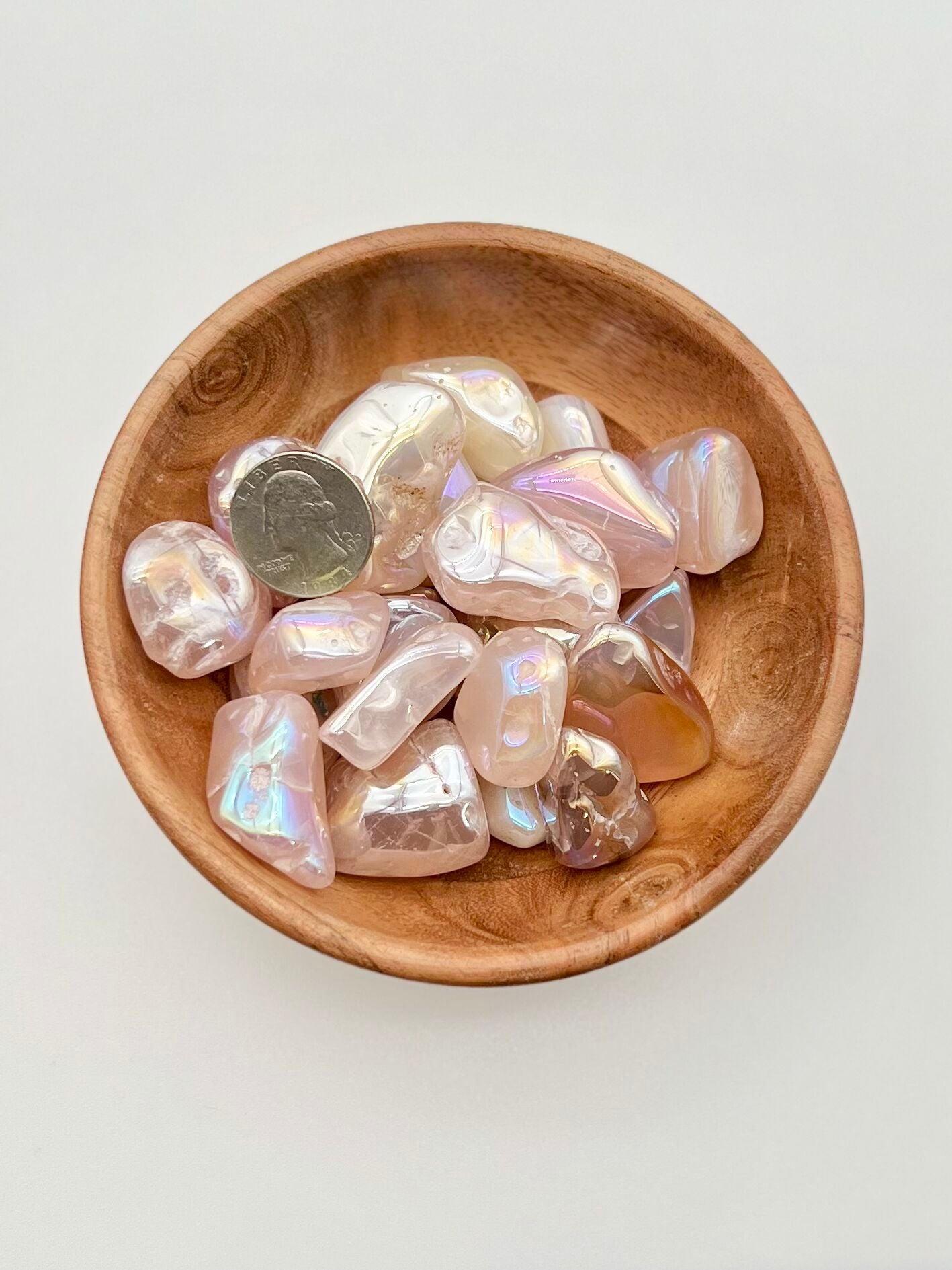 Aura Rose Quartz Tumble-Medium