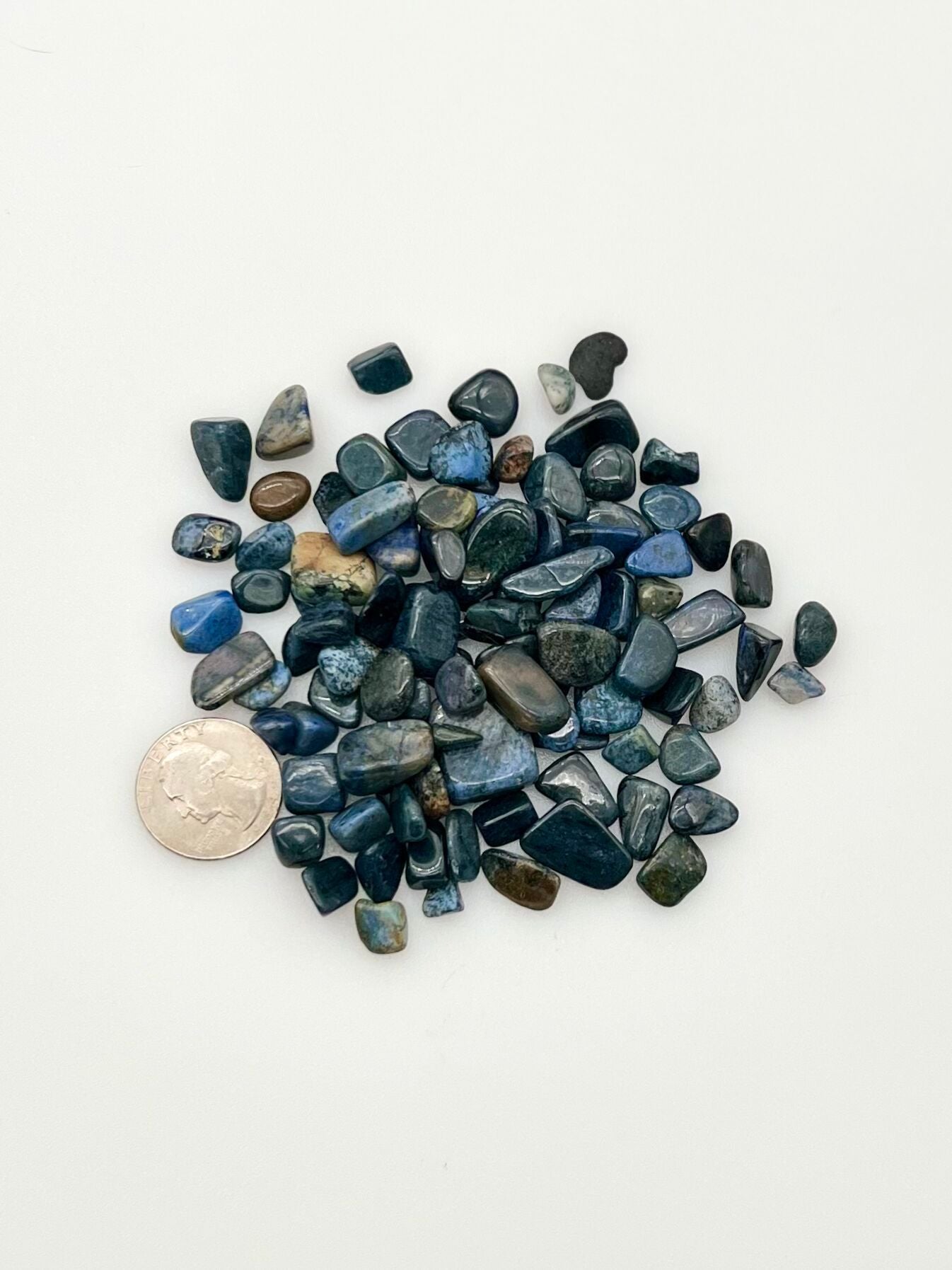 Dumortierite Chips Tumbles