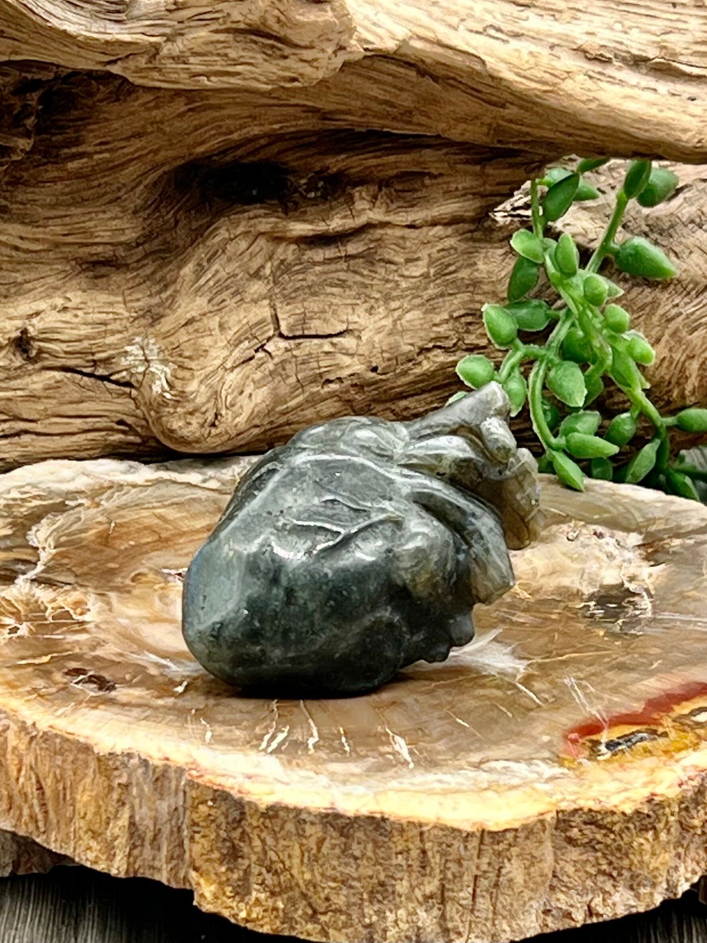 Labradorite Anatomical Heart