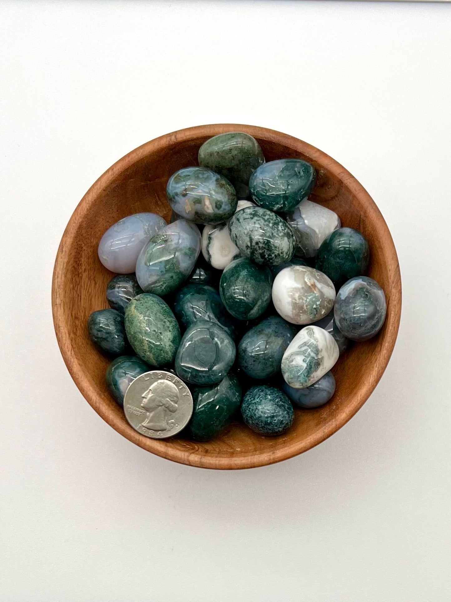 Moss Agate Tumble