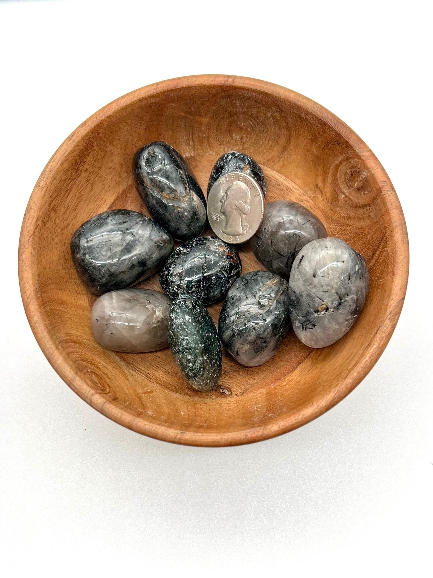 Black Rutilated Quartz Tumble