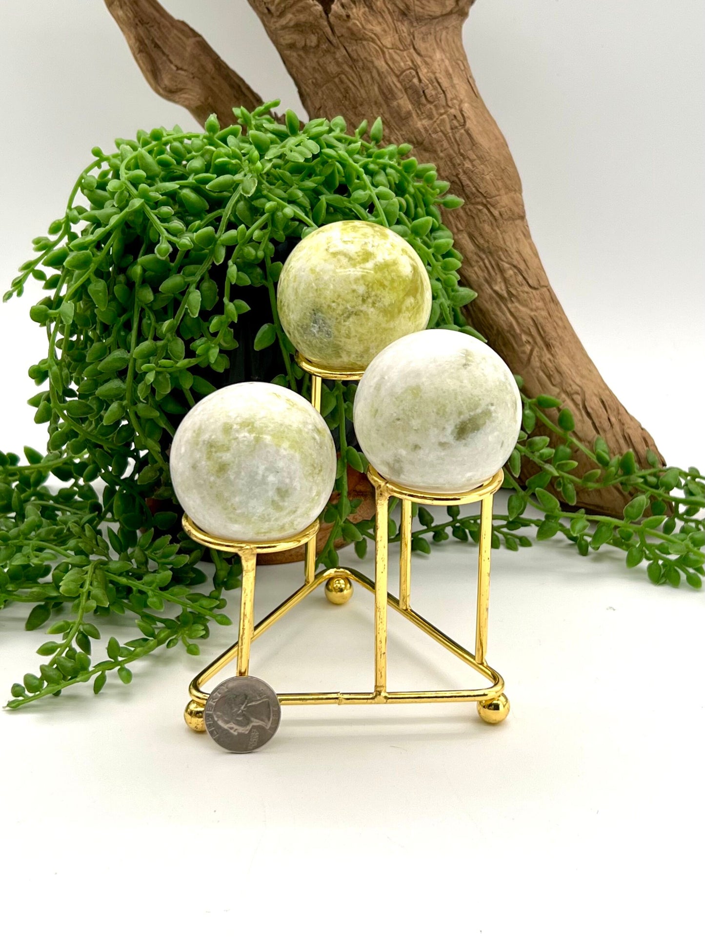 Golden Triple Sphere Stand