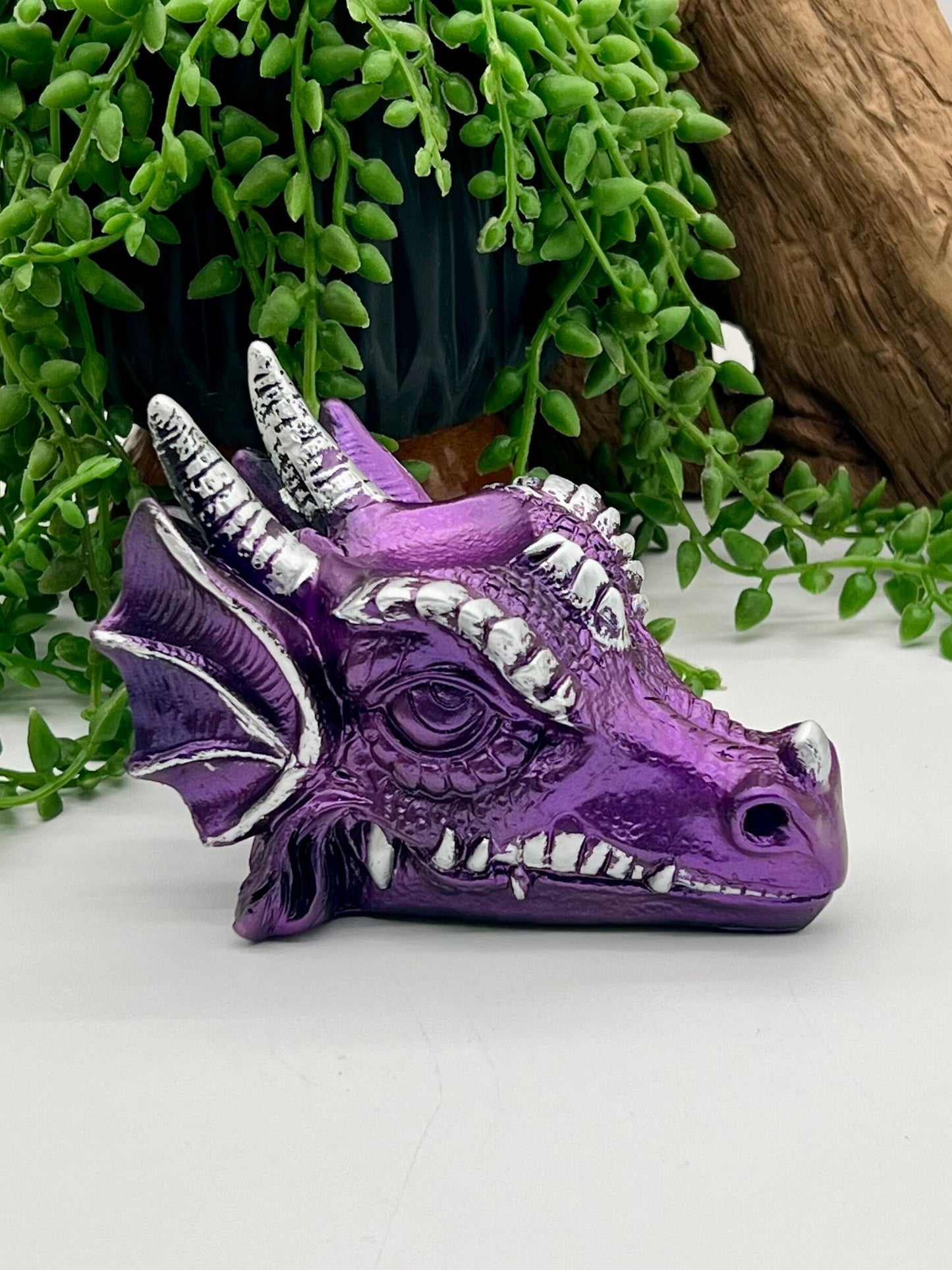 Purple Dragon Resin Sphere Stand