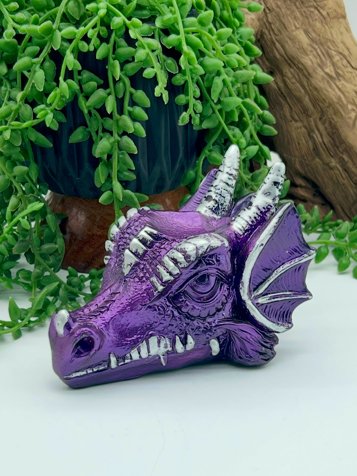 Purple Dragon Resin Sphere Stand