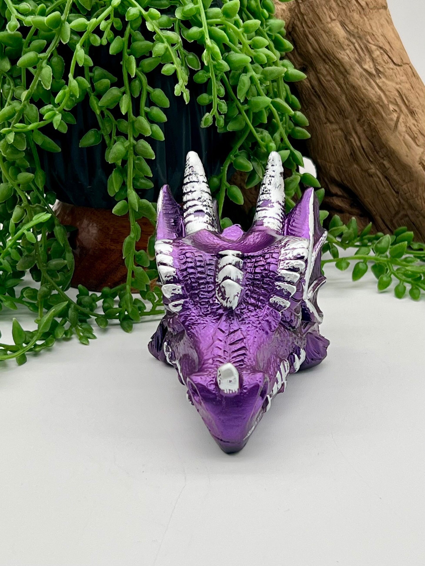 Purple Dragon Resin Sphere Stand