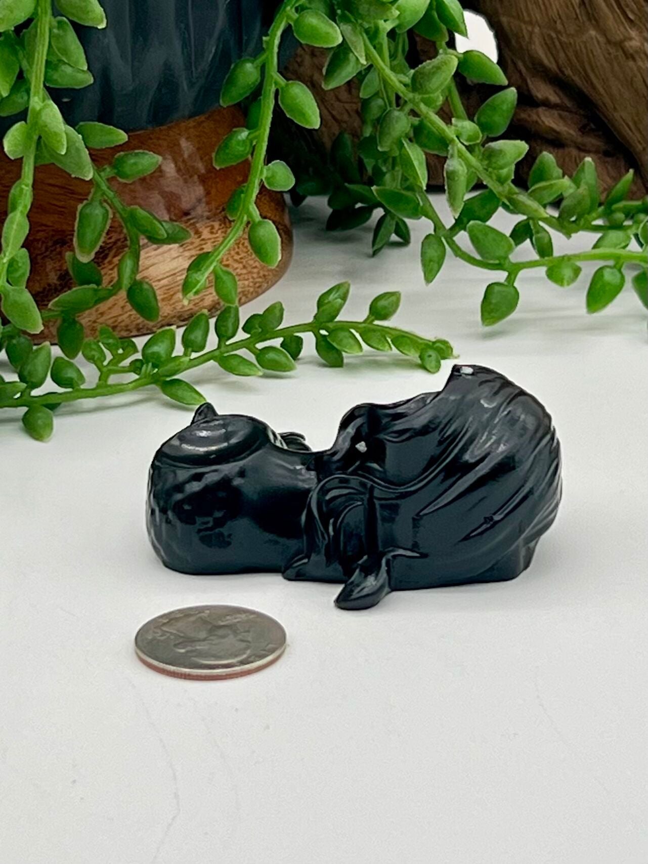 Little Mermaid Black Resin Sphere Stand