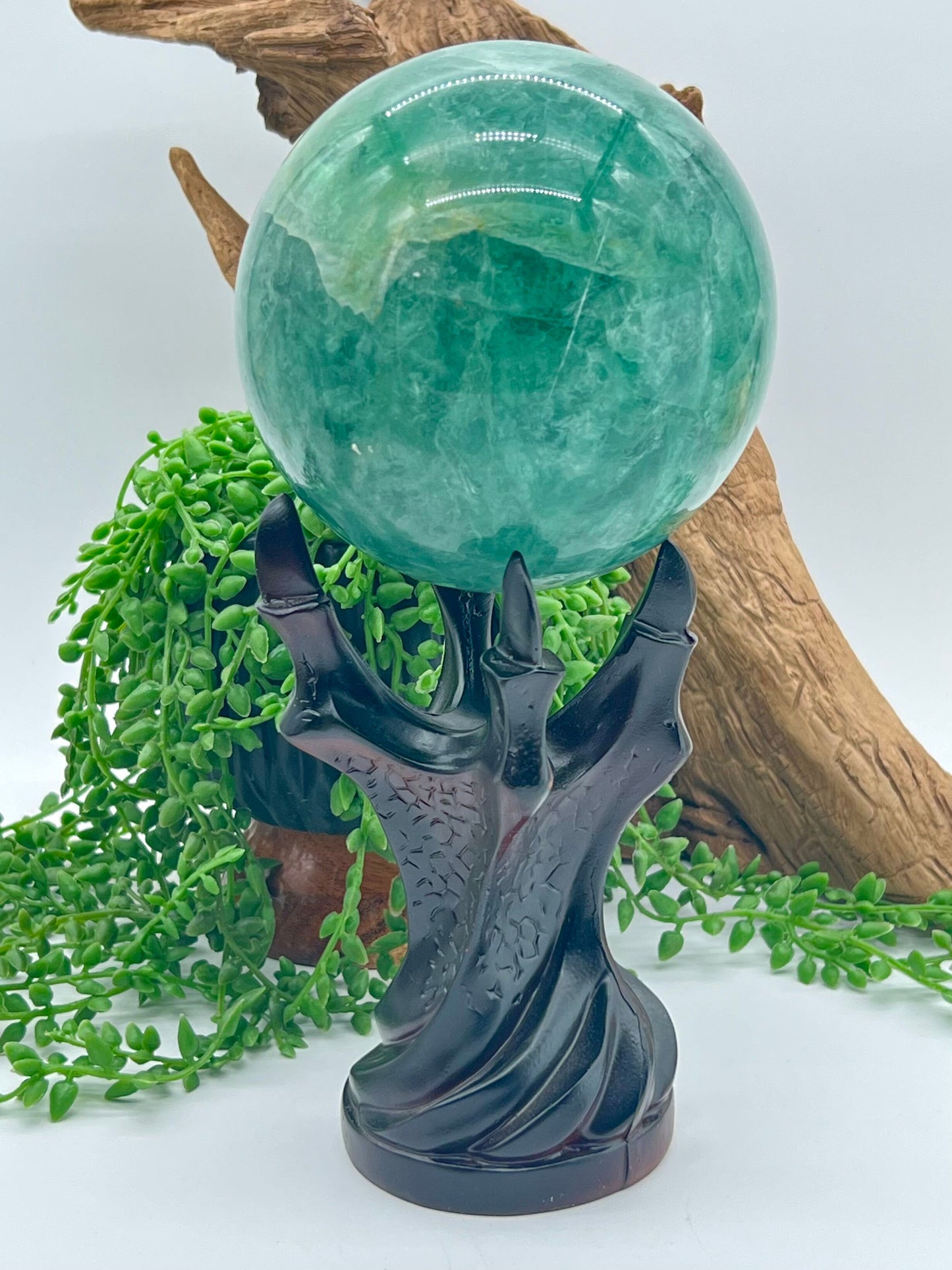 Black/Brown Resin Claw Sphere Stand