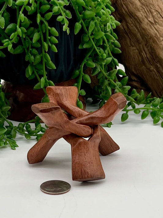 Wooden 3-Legged Sphere Stand