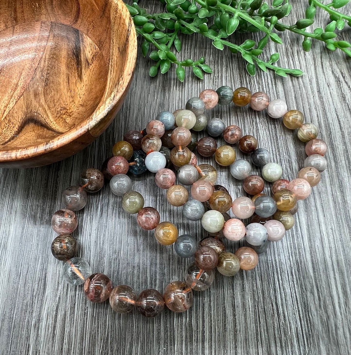 Colorful Rutilated Quartz Bracelet