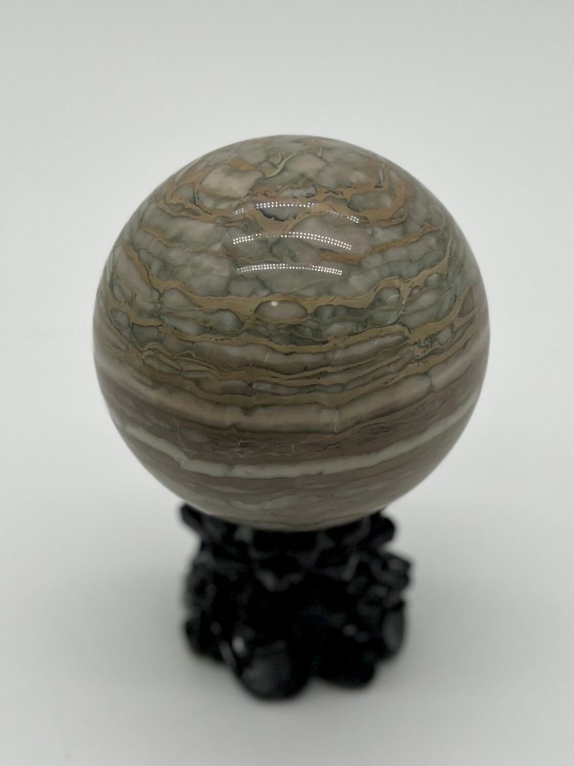 Chocolate Zebra Jasper Sphere