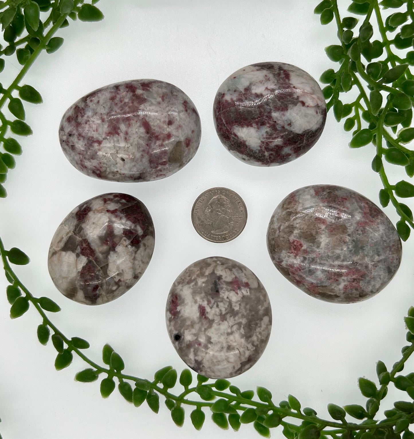 Plum Tourmaline Palm Stone