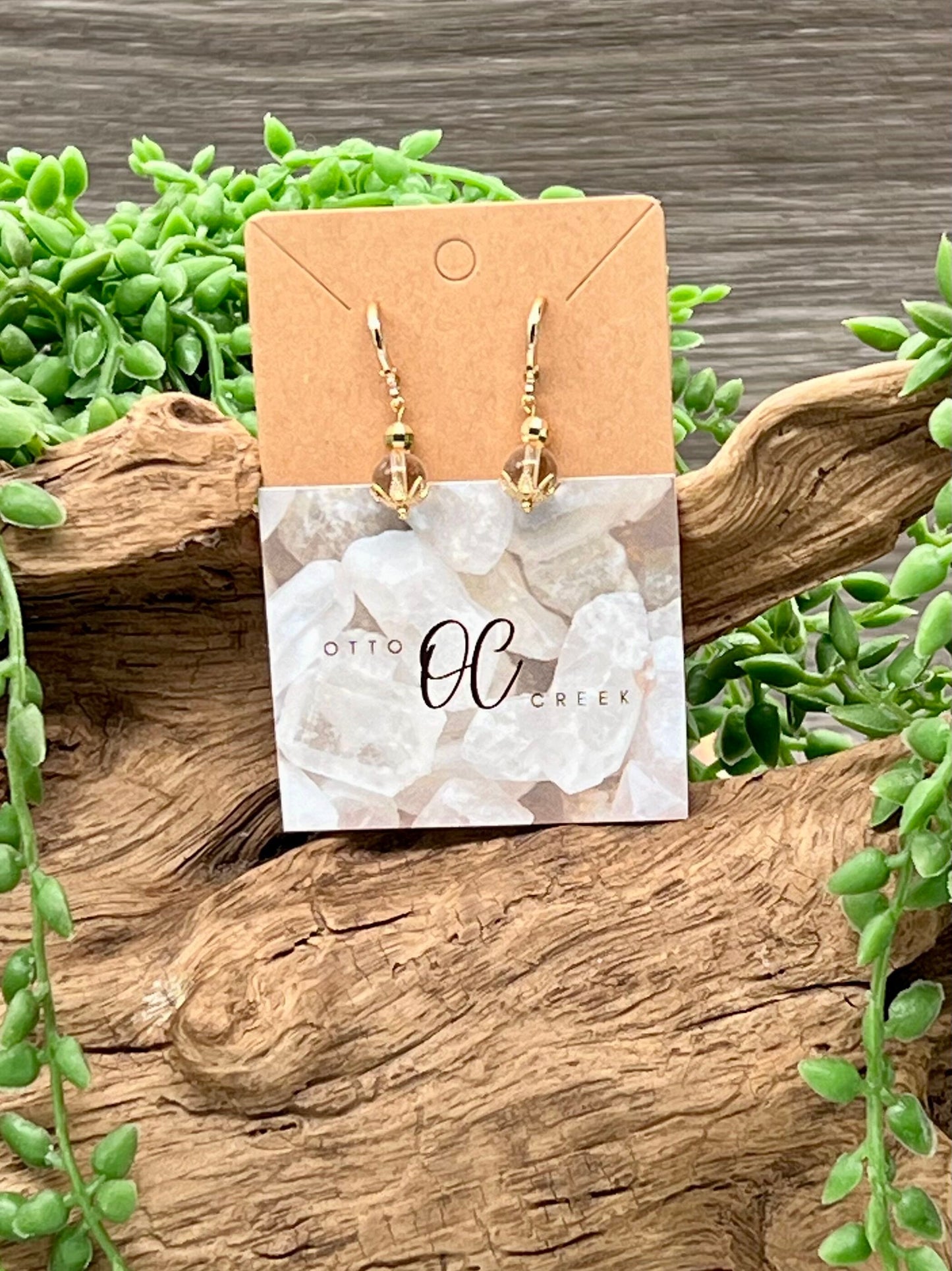 Clear Quartz Hanging Earrings