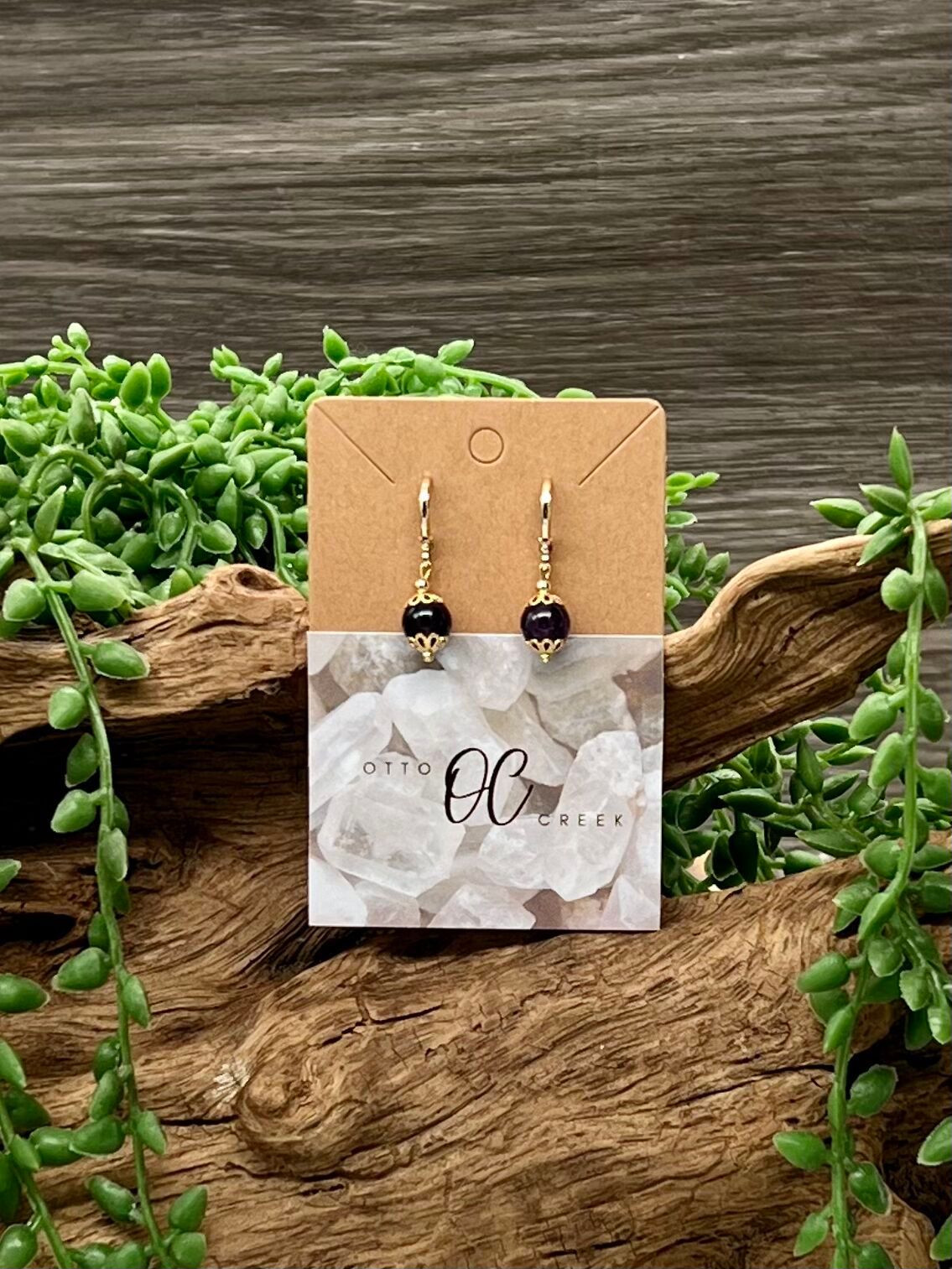 Black Obsidian Hanging Earrings