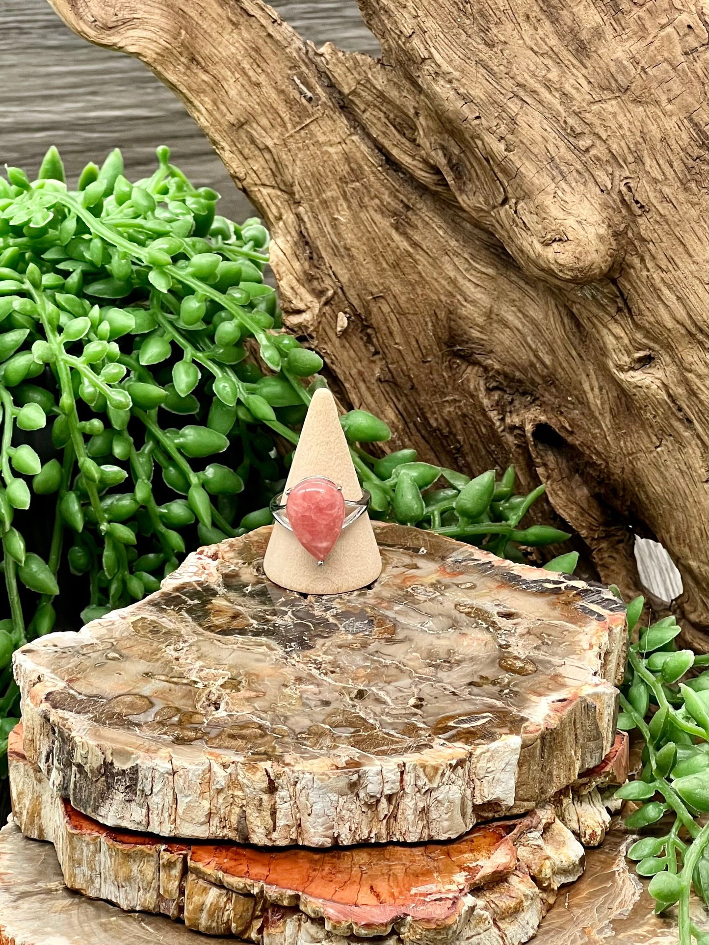 Rhodochrosite Ring