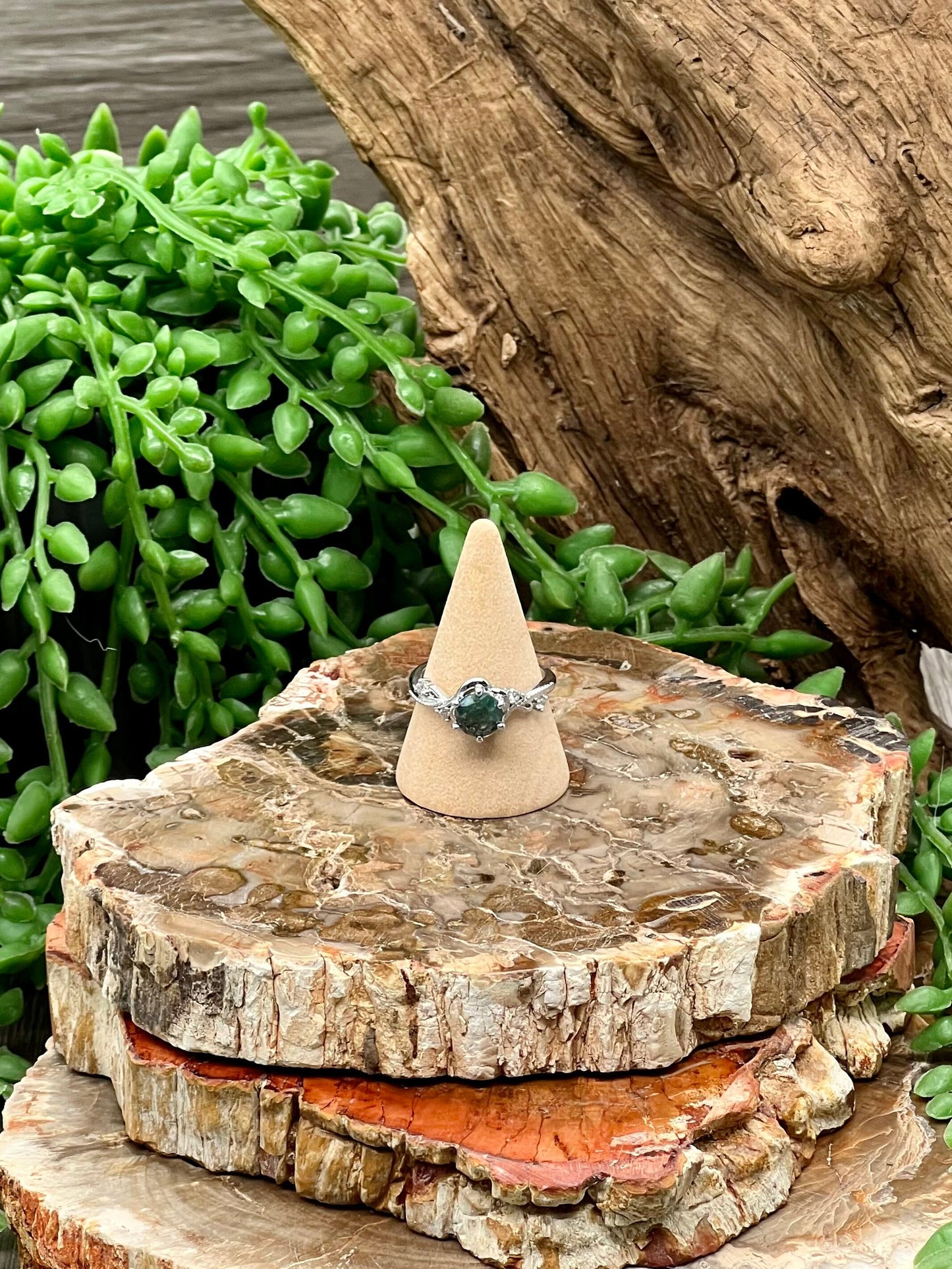 Moss Agate Ring