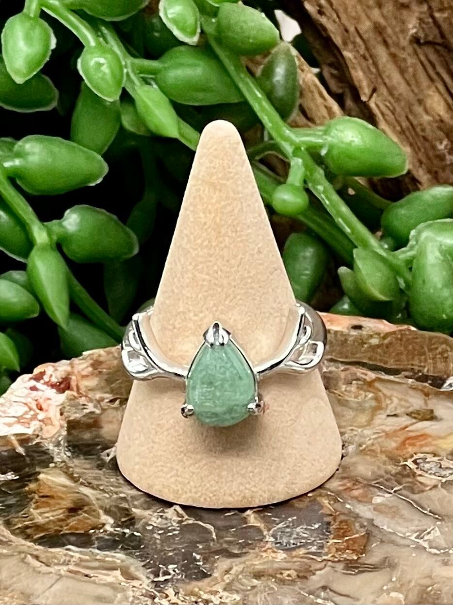 Green Strawberry Quartz Ring