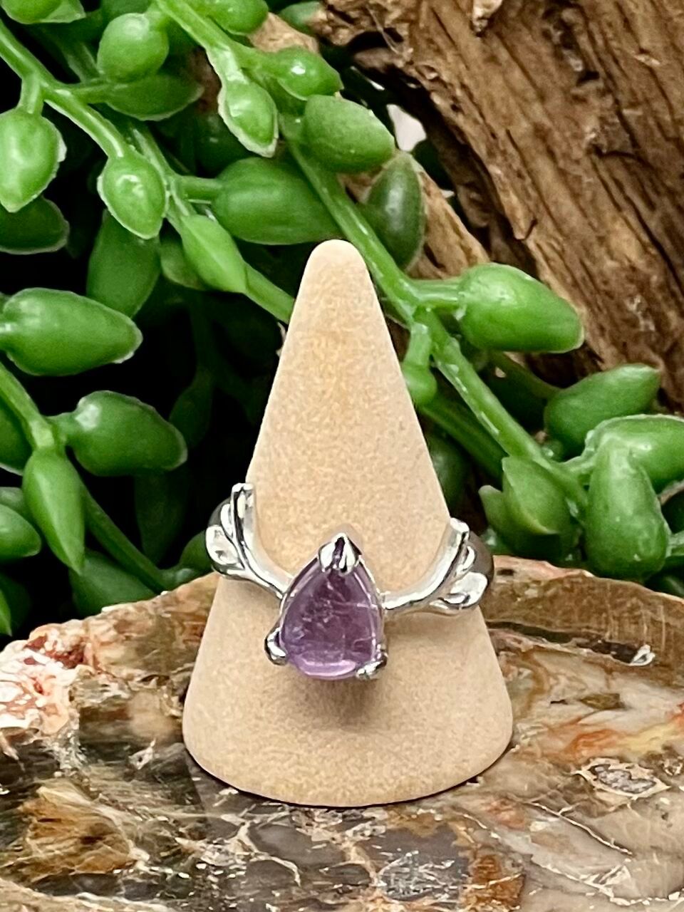 Lavendar Rose Quartz Ring