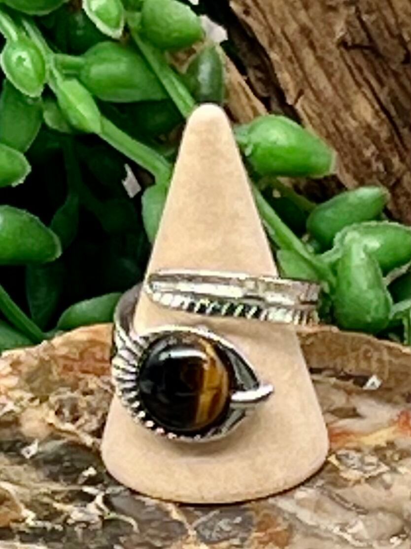 Yellow Tiger Eye Ring