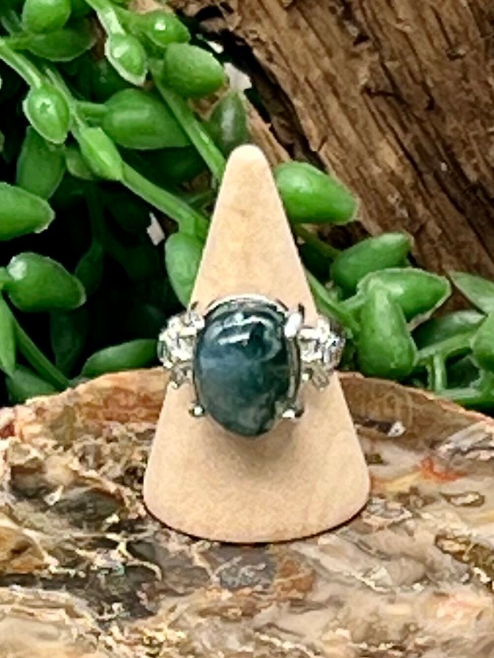 Moss Agate Ring