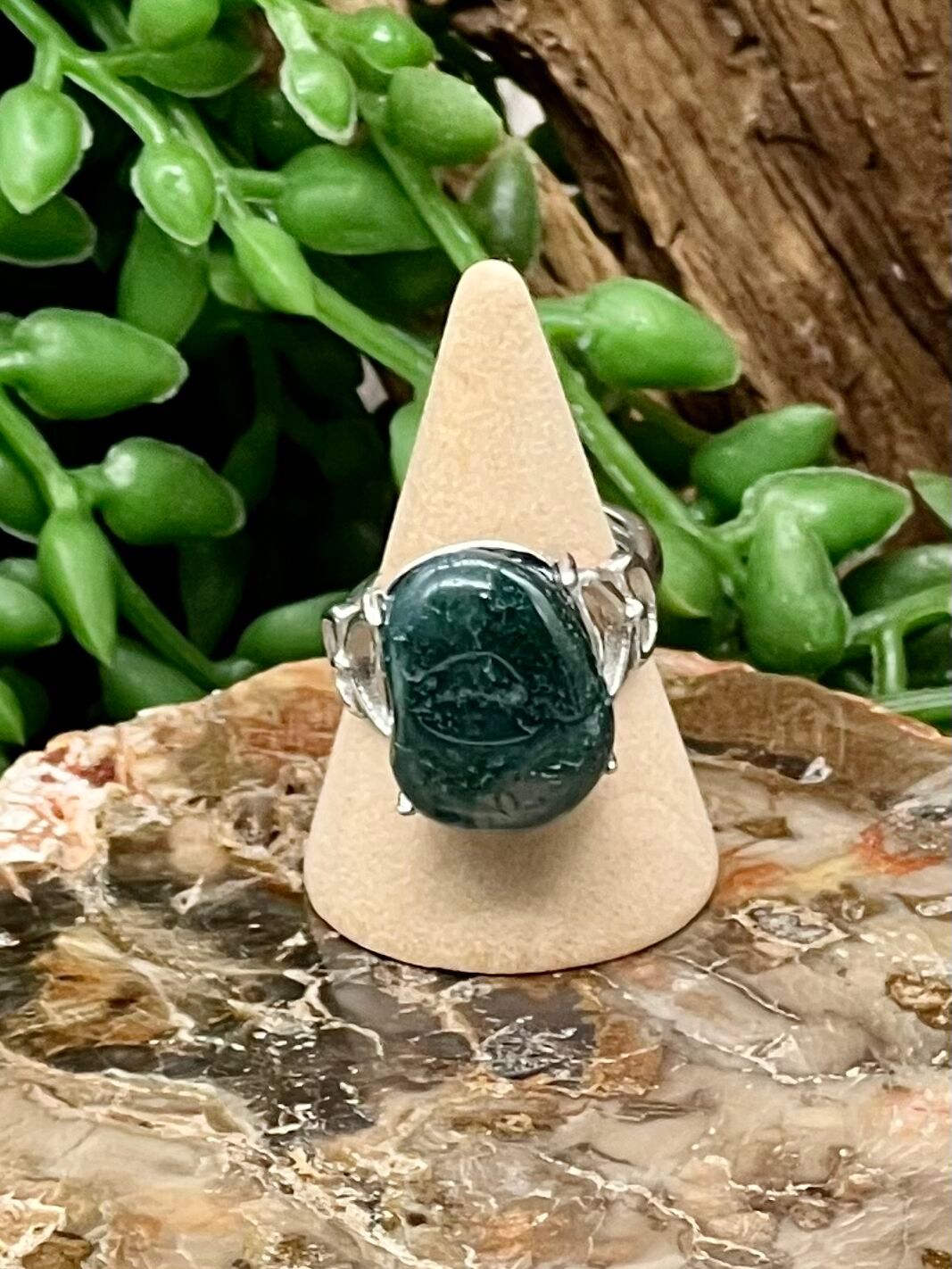 Moss Agate Ring